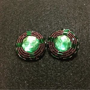Handmade Beaded Earrings - Studded